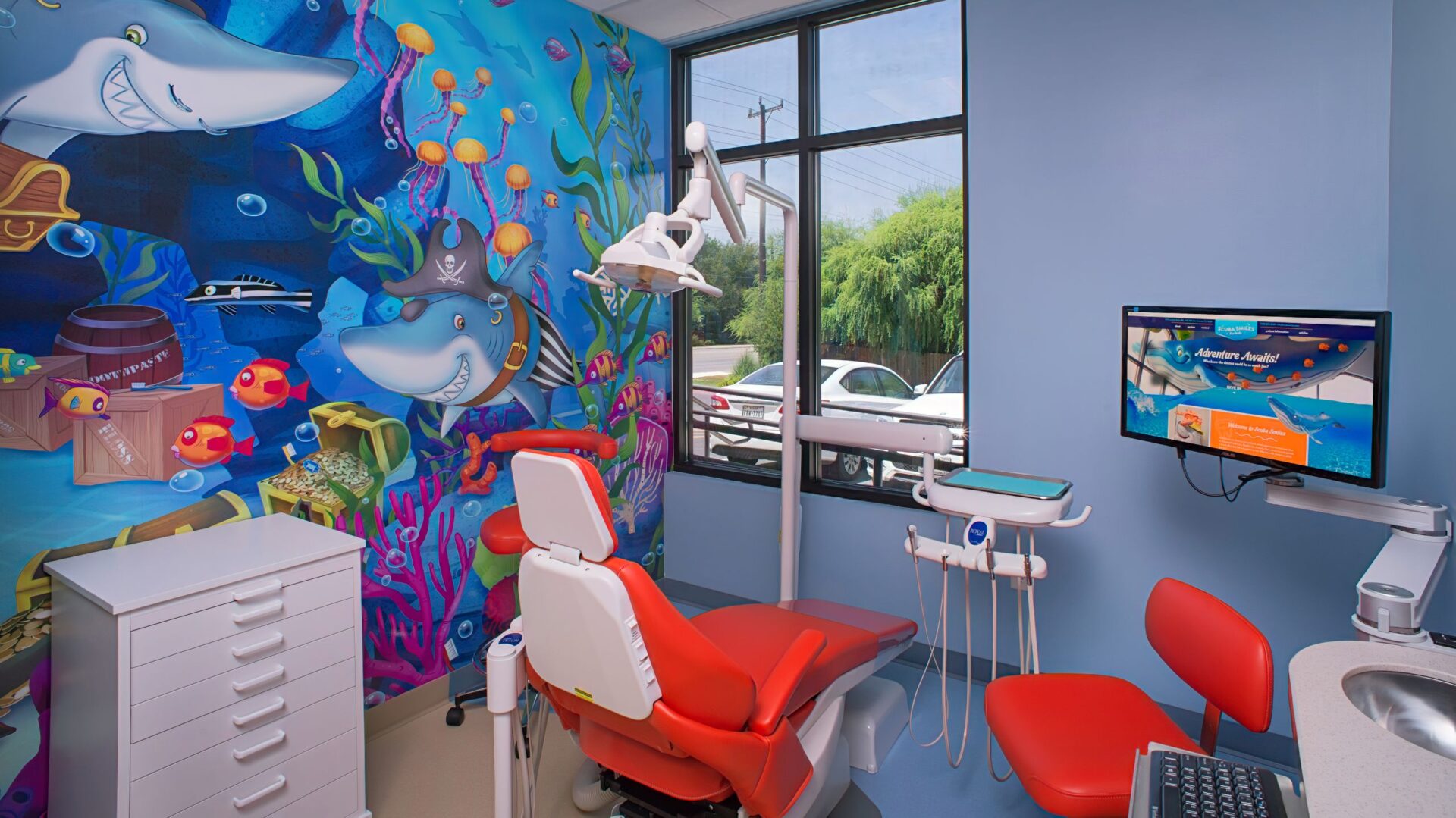 Scuba Smiles Pediatric Dentist Children's Dentist Medical Office San Antonio Architect Interior Design Kids Dentist Finish Out Creative Design
