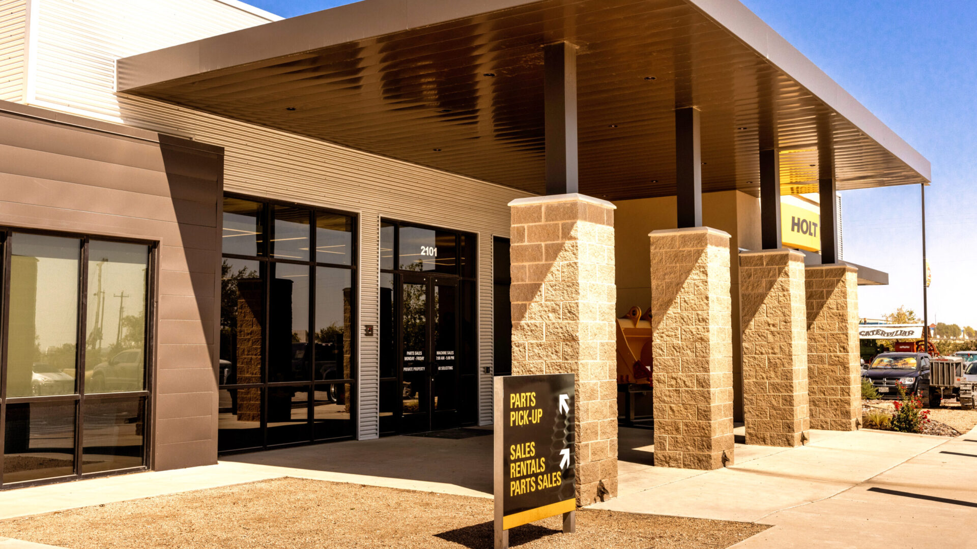 Holt CAT Georgetown Commercial Industrial Heavy Equipment Sales Service Retail Interior Design Commercial San Antonio Architect Ground Up