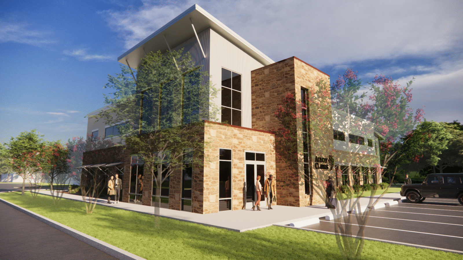 Allcat Insurance Office Building Custom Commercial office insurance two story medical new construction commercial architect San Antonio Boerne