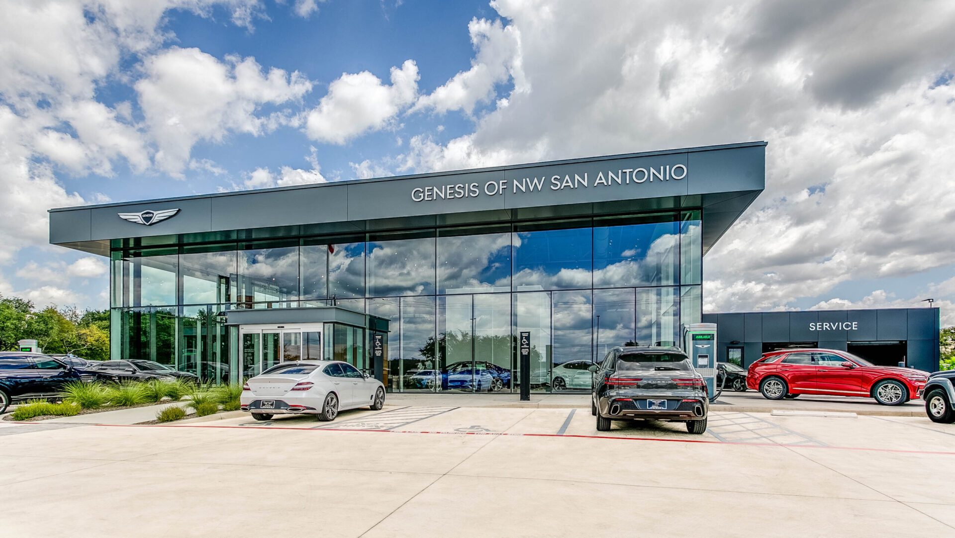 Genesis Car Dealership Automotive San Antonio Commercial New Build Architect Hyundai Auto Service Boerne Luxury Car Interior Design High End Auto Dealership New Commercial Construction Best San Antonio Architect Auto Service Center