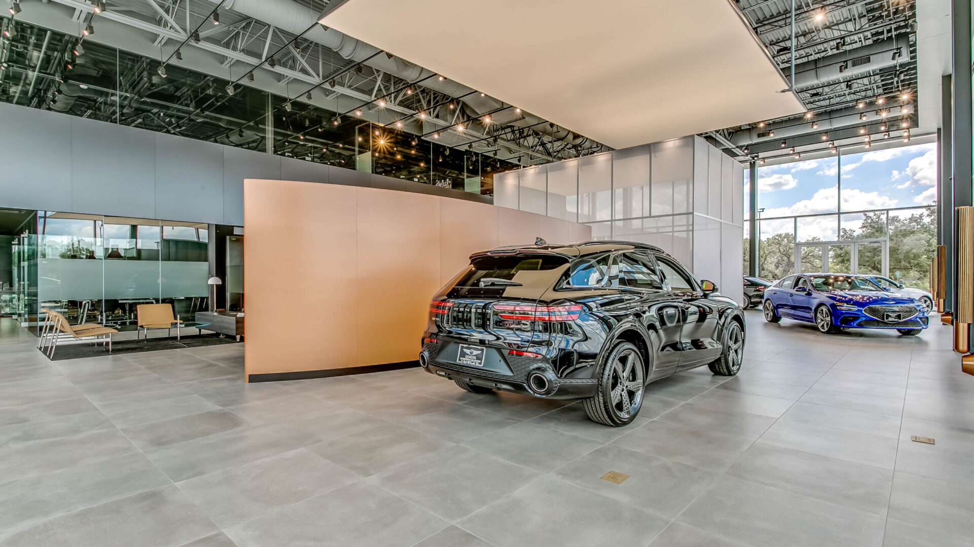 Genesis Car Dealership Automotive San Antonio Commercial New Build Architect Hyundai Auto Service Boerne Luxury Car Interior Design High End Auto Dealership New Commercial Construction Best San Antonio Architect Auto Service Center