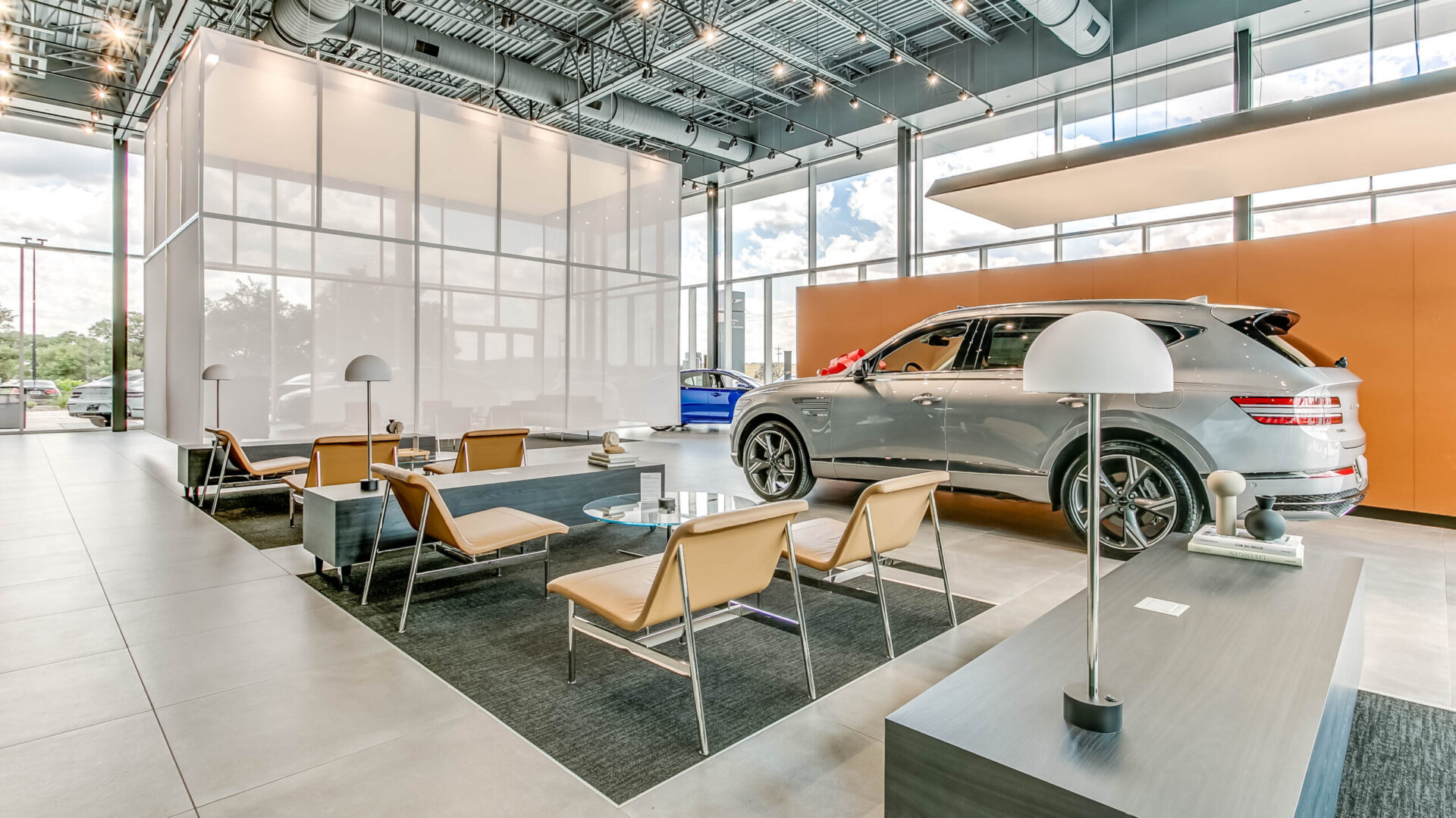 Genesis Car Dealership Automotive San Antonio Commercial New Build Architect Hyundai Auto Service Boerne Luxury Car Interior Design High End Auto Dealership New Commercial Construction Best San Antonio Architect Auto Service Center