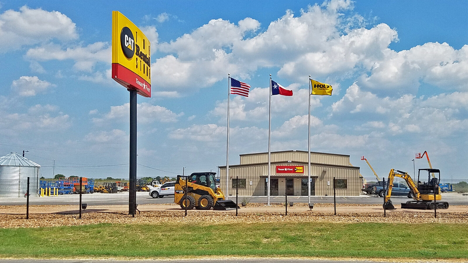 Texas First Rentals San Marcos Final Equipment Rental Ground Up New Construction Interior Design San Antonio Architect Holt CAT Stand Alone Large Equipment